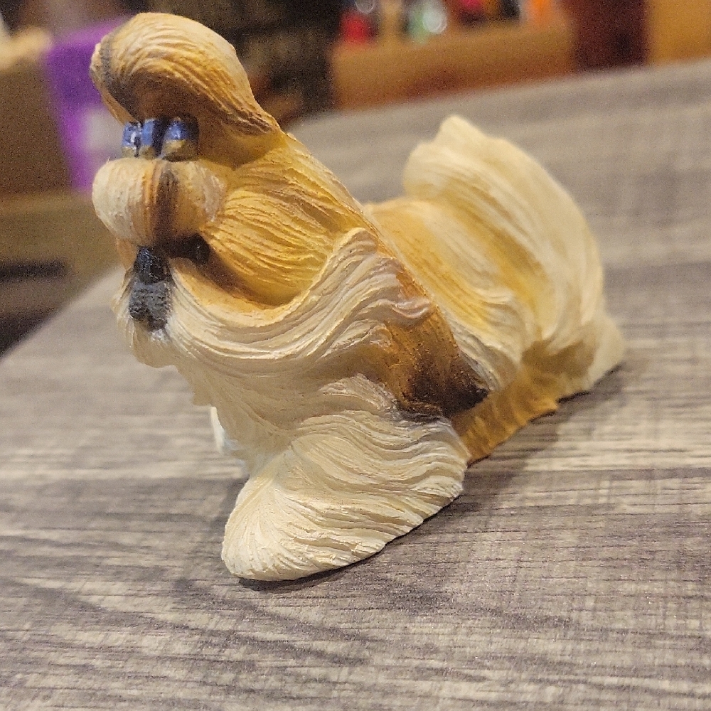 5 For 25.00/Shih Tzu Dog " Living Stone" Figurine,EUC